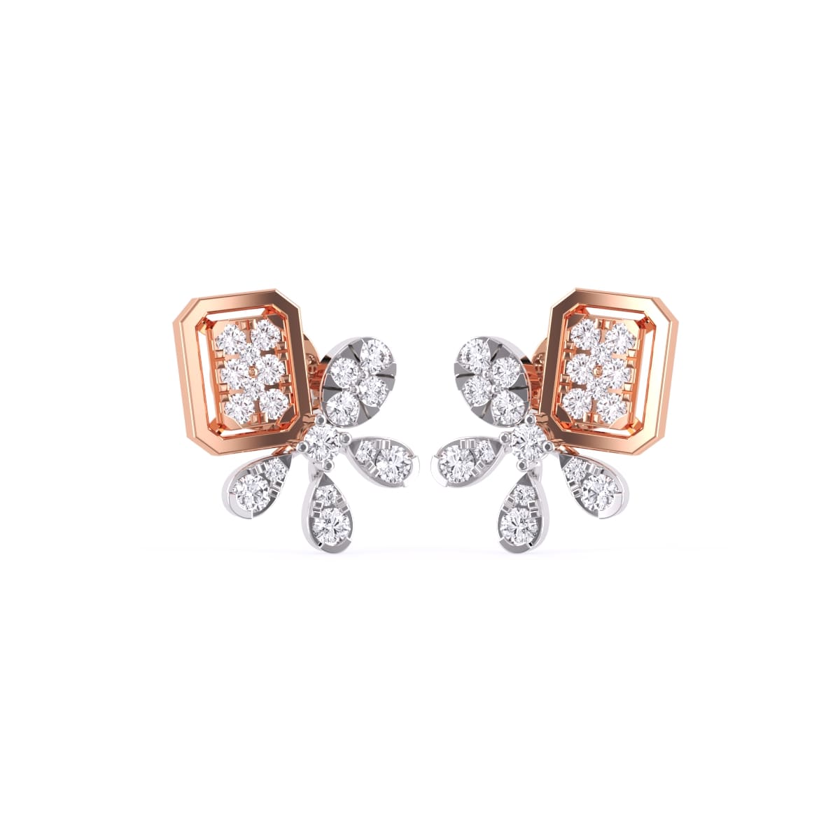 Daisy Floret Diamond Stud Earrings